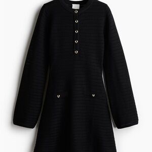 H&M Black Pointelle - Knit Dress